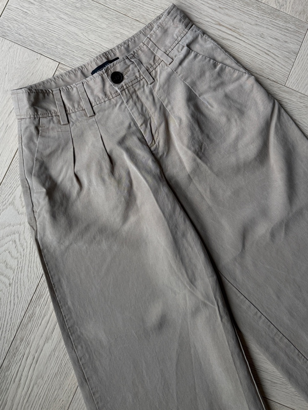 Banana Republic Women’s Wide Leg Utility Pants - Light Gray-Taupe